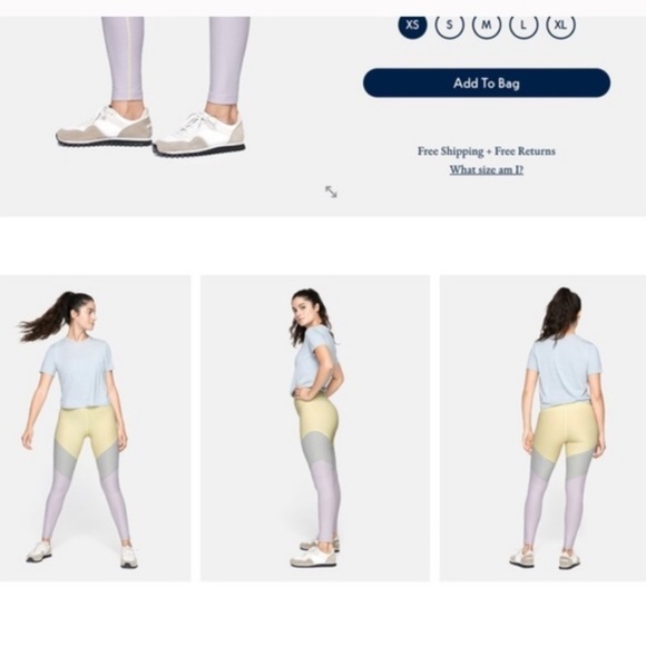 NWOT Outdoor Voices spring color block leggings - Picture 4 of 7